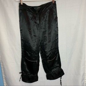 Sandro Black Acetate Cargo Pants size 16